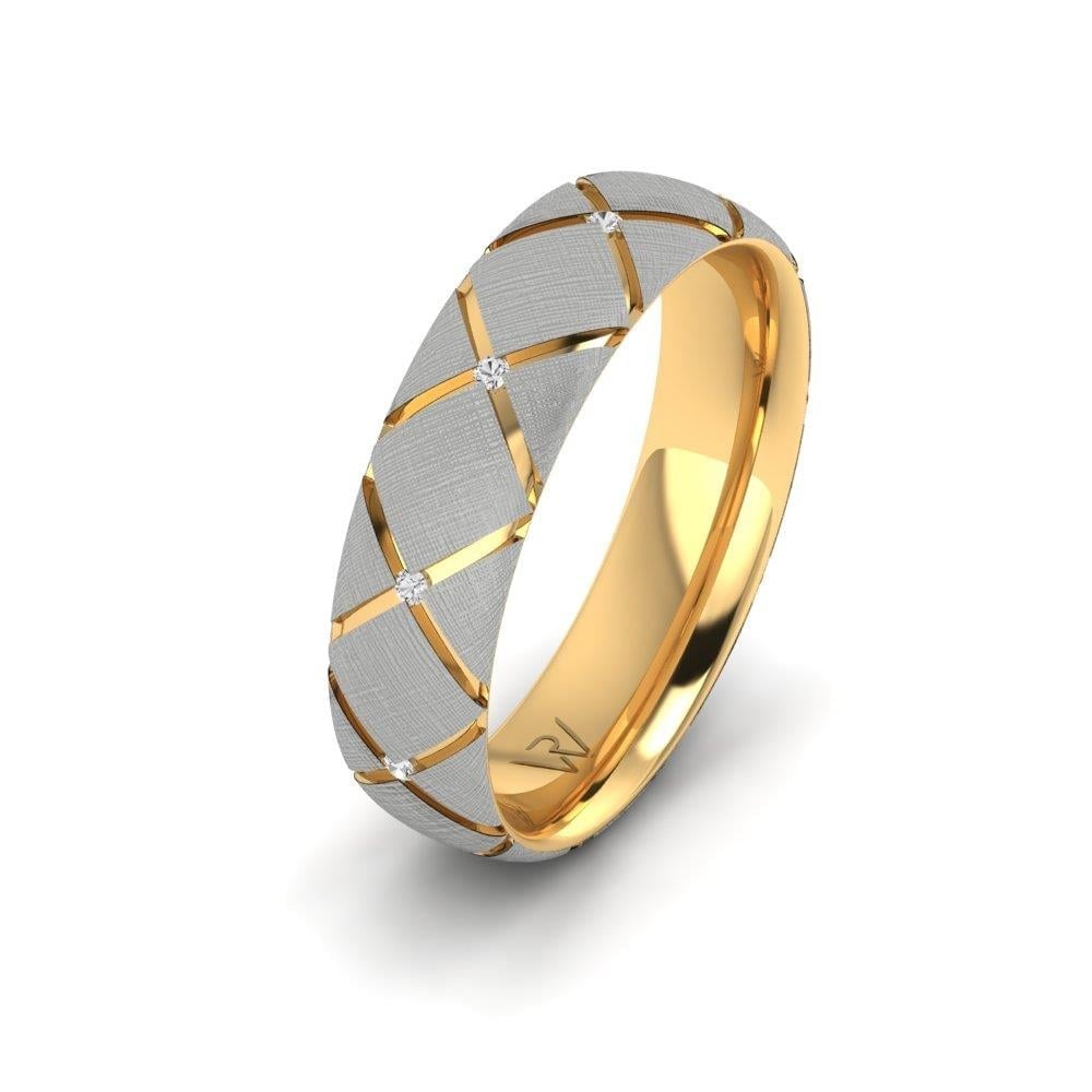 Alliances avec pierres femme Twinklefy Or Blanc et Jaune Oxyde de Zirconium