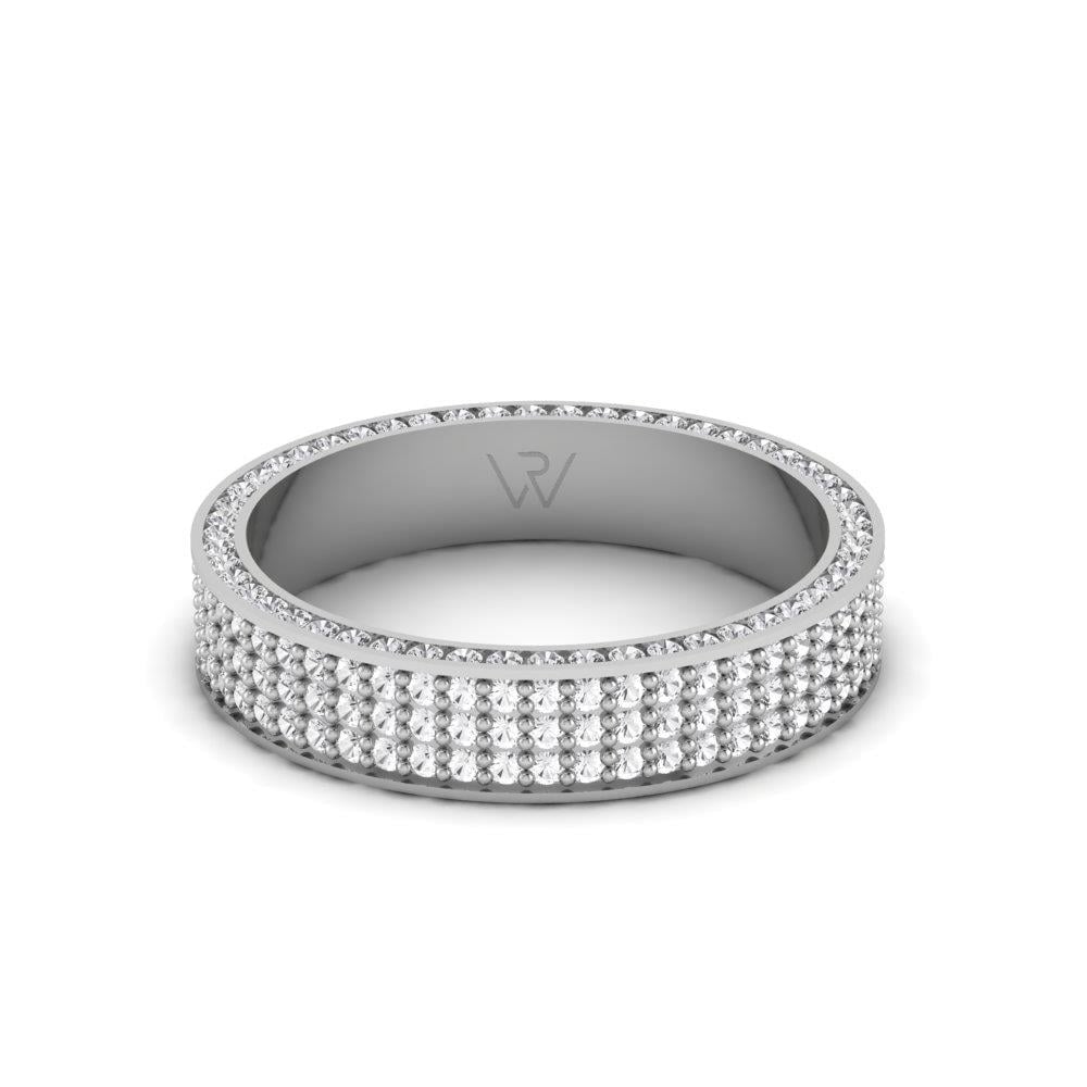 Alliances avec pierres femme Unifire Or Blanc Oxyde de Zirconium