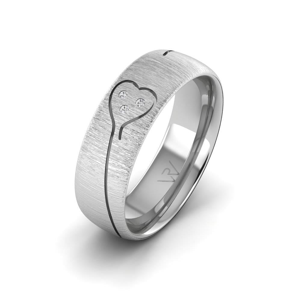 Alliances avec pierres femme UnityTwinkle Or Blanc Oxyde de Zirconium