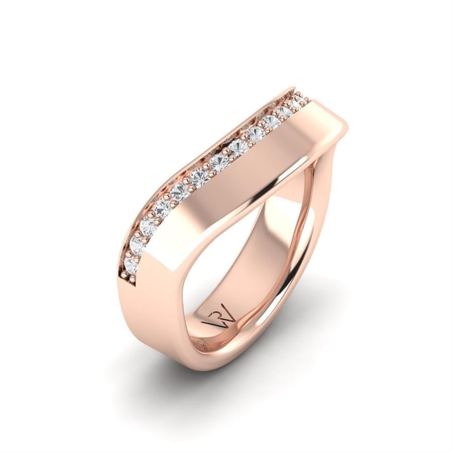 Alliances avec pierres femme Vittoria Or Rose
