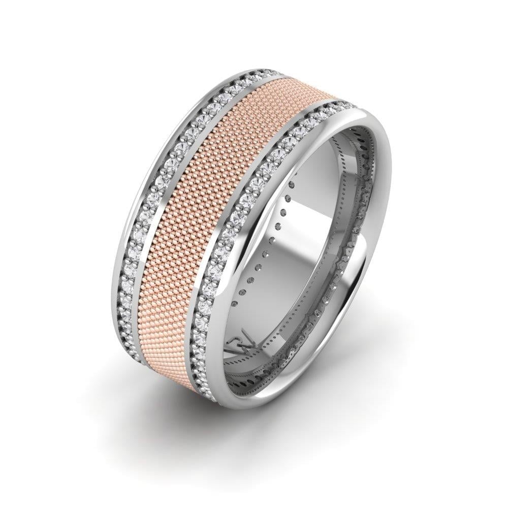 Alliances avec pierres femme Weddingwave Or Blanc et Rose Oxyde de Zirconium