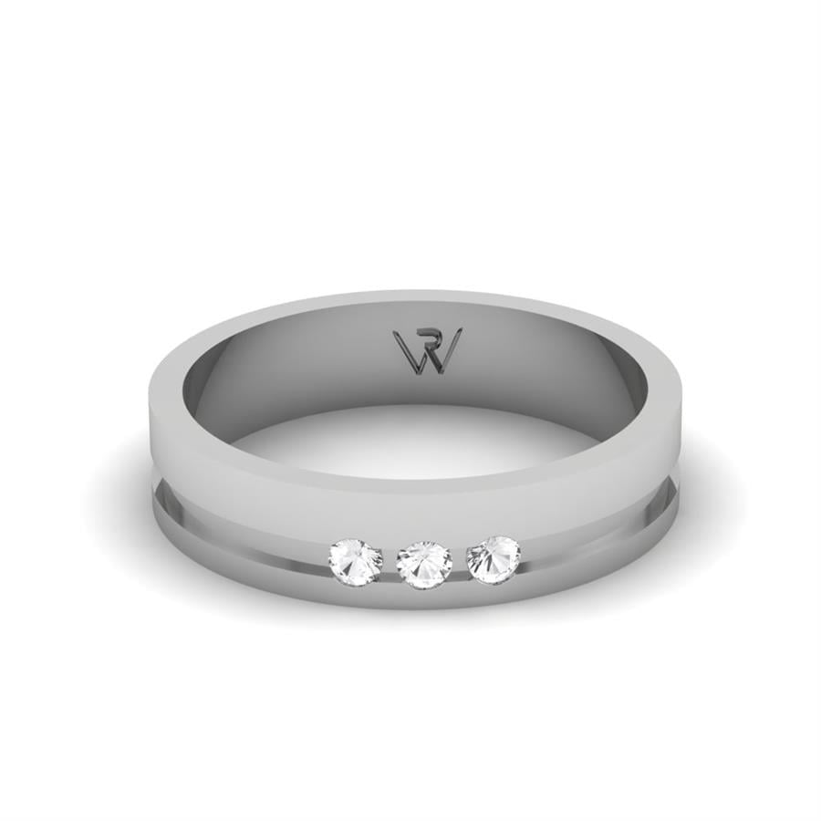 Alliances Avec Pierres Femme Yearn Or Blanc