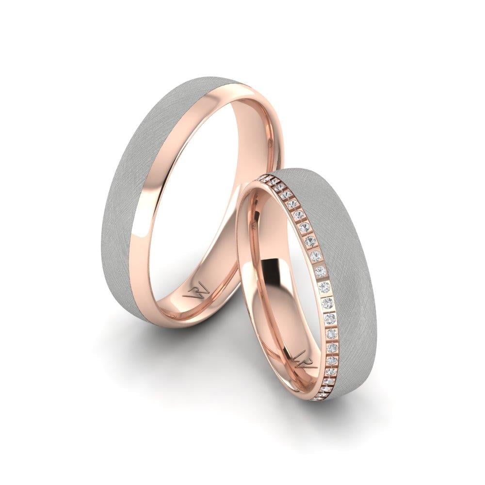 Alliances avec pierres Radiance Or Blanc et Rose Oxyde de Zirconium