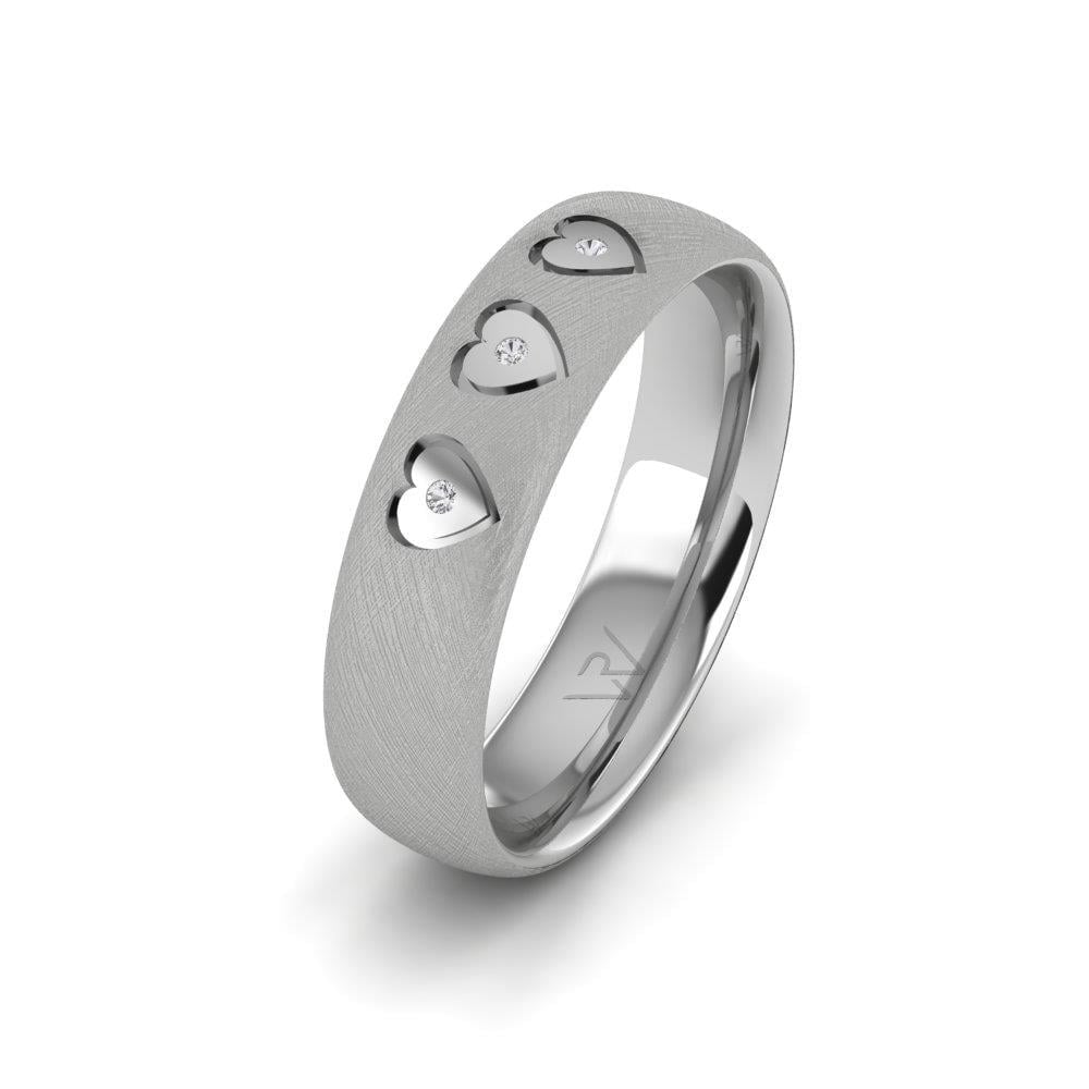 Alliances avec pierres Radiantia Or Blanc Oxyde de Zirconium