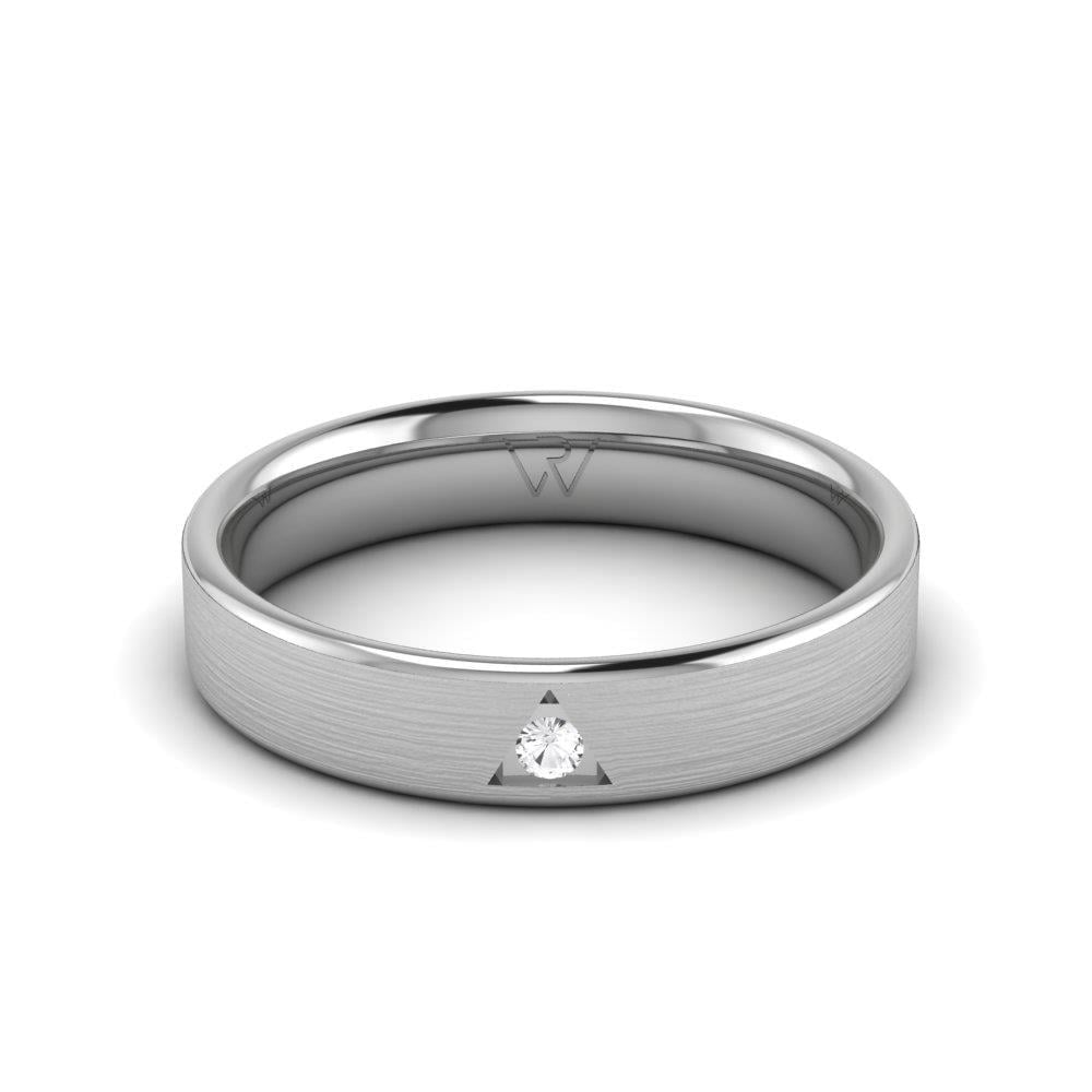 Alliances avec pierres Radiantify Or Blanc Oxyde de Zirconium