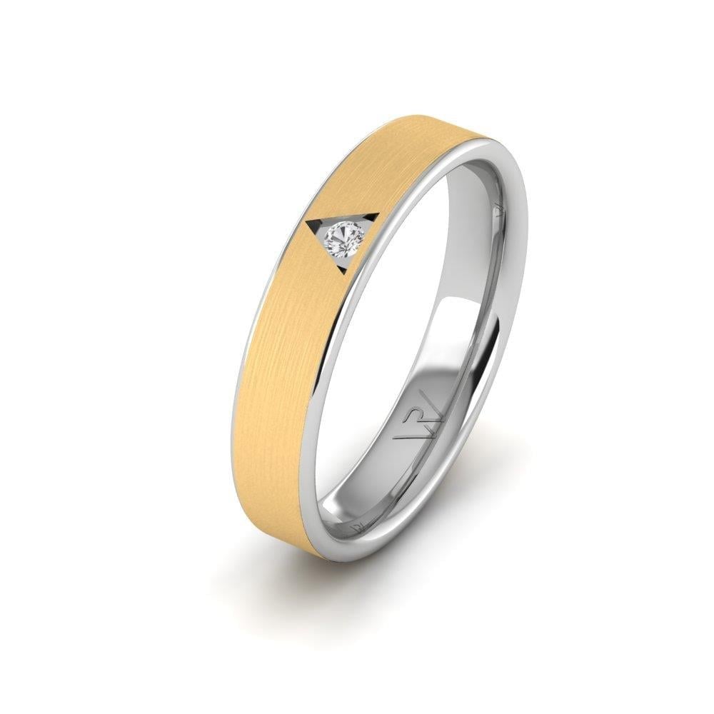 Alliances avec pierres Radiantify Or Blanc et Jaune Oxyde de Zirconium