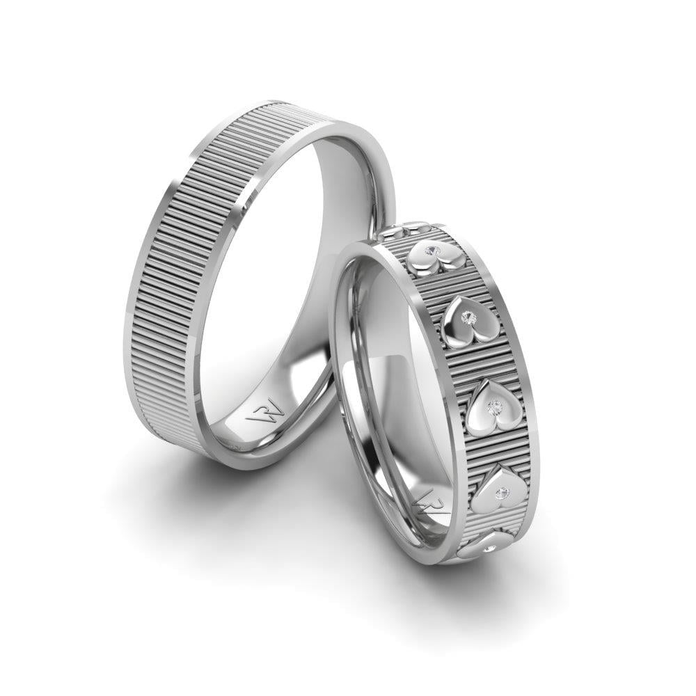 Alliances avec pierres Radiave Or Blanc Oxyde de Zirconium