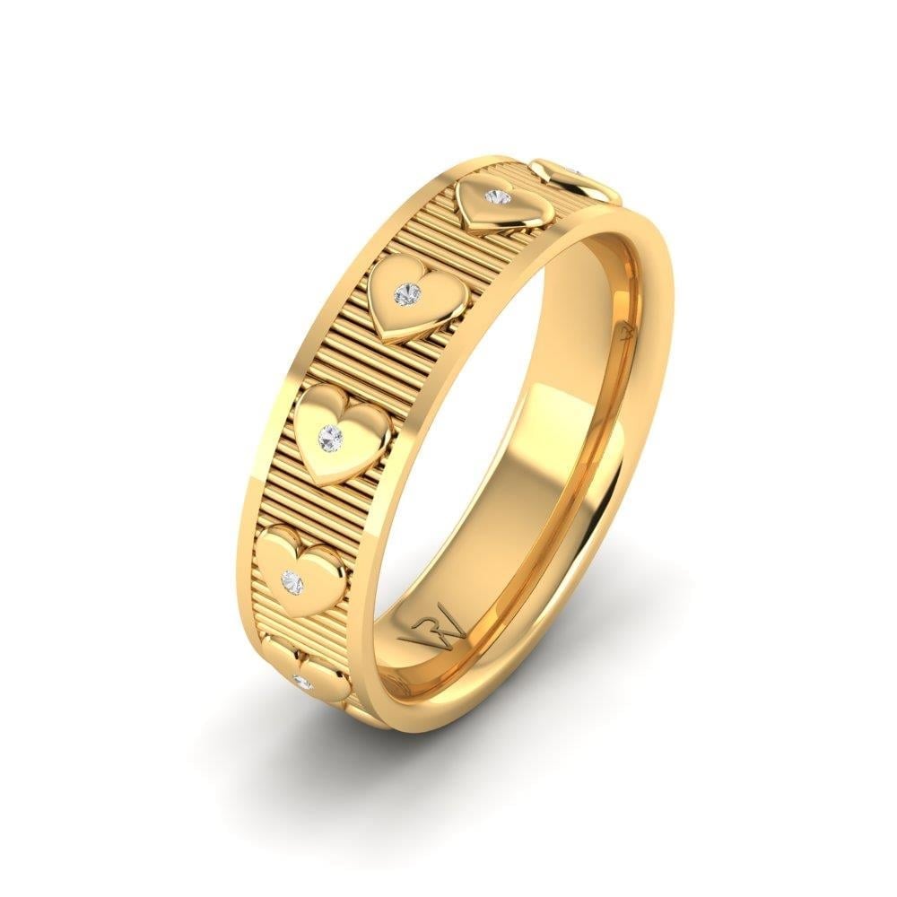 Alliances avec pierres Radiave Or Jaune Oxyde de Zirconium
