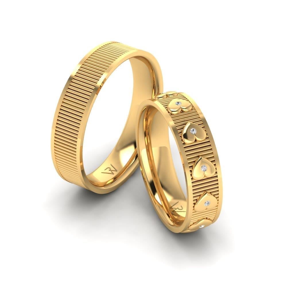 Alliances avec pierres Radiave Or Jaune Oxyde de Zirconium