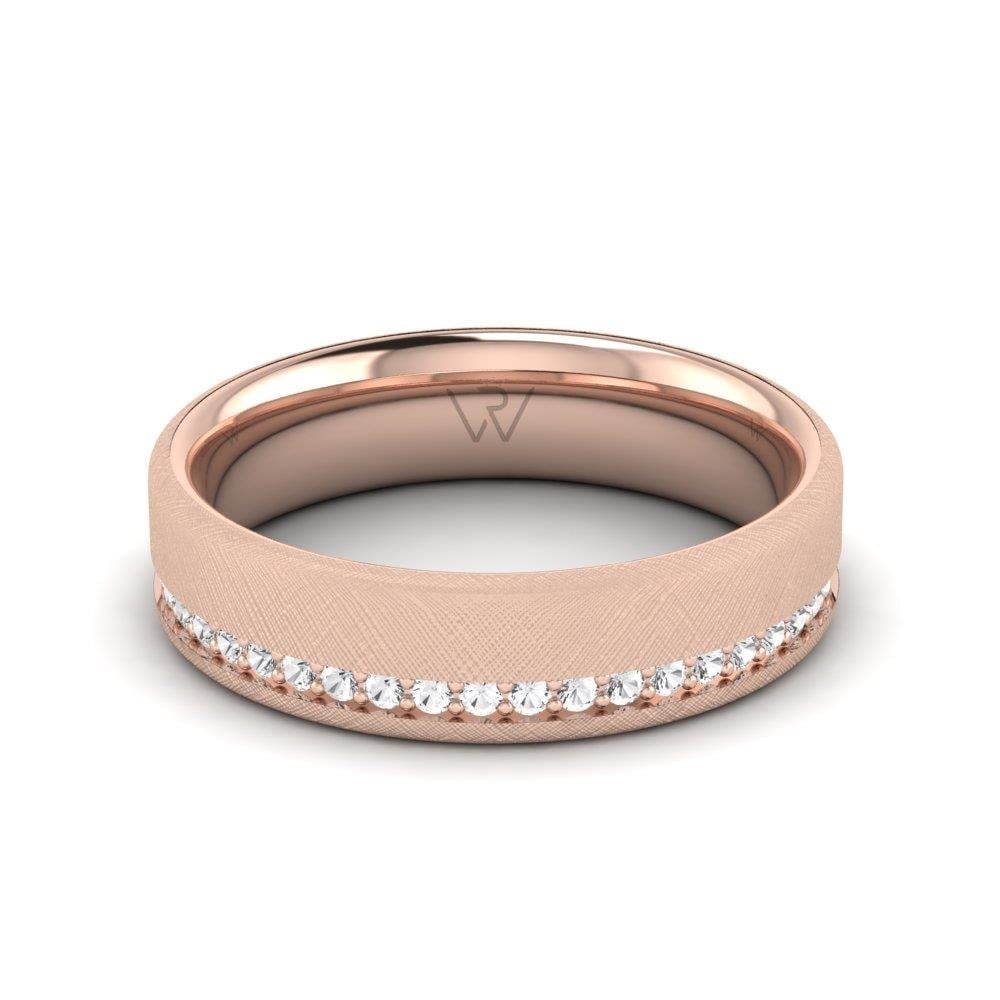 Alliances avec pierres Scintilla Or Rose Oxyde de Zirconium