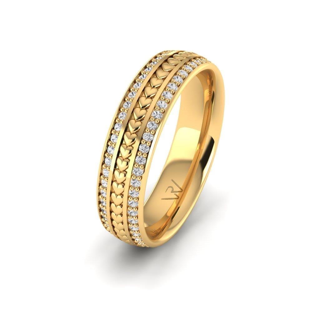 Alliances avec pierres SerenityLoop Or Jaune Oxyde de Zirconium