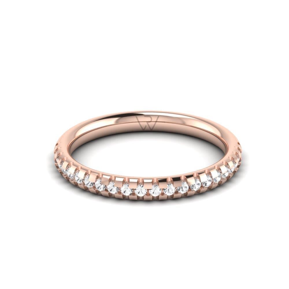Alliances avec pierres Serenityrose Or Rose Oxyde de Zirconium