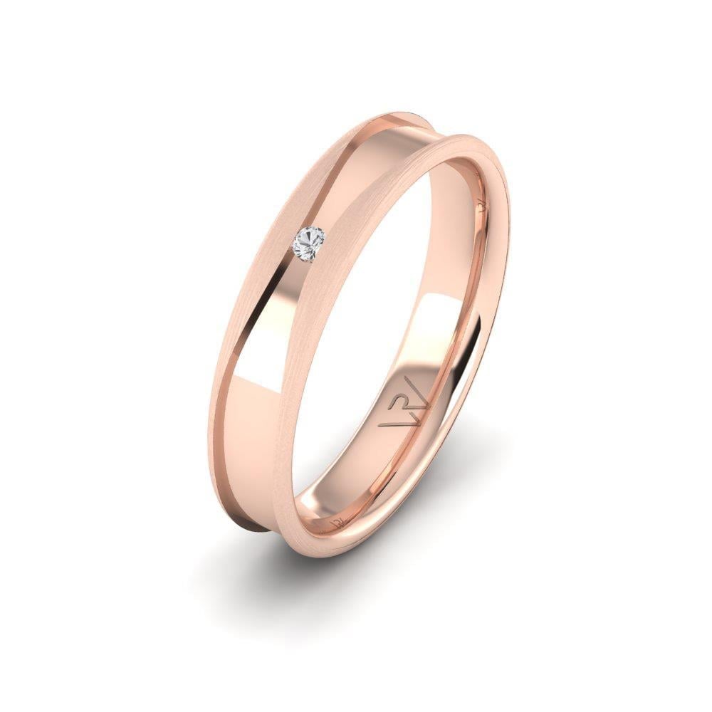 Alliances avec pierres Shimmerix Or Rose Oxyde de Zirconium