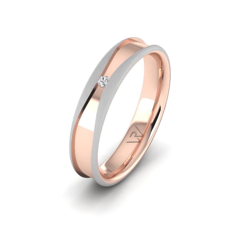 Alliances avec pierres Shimmerix Or Rose et Blanc Oxyde de Zirconium