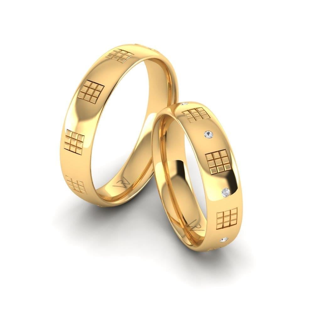 Alliances avec pierres Togethera Or Jaune Oxyde de Zirconium