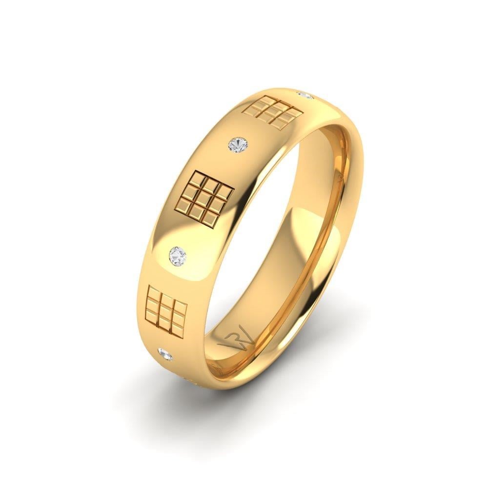 Alliances avec pierres Togethera Or Jaune Oxyde de Zirconium