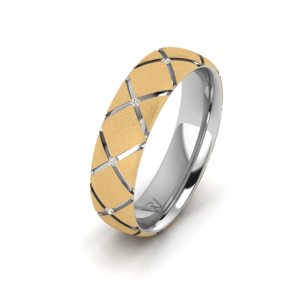Alliances avec pierres Twinklefy Or Blanc et Jaune Oxyde de Zirconium