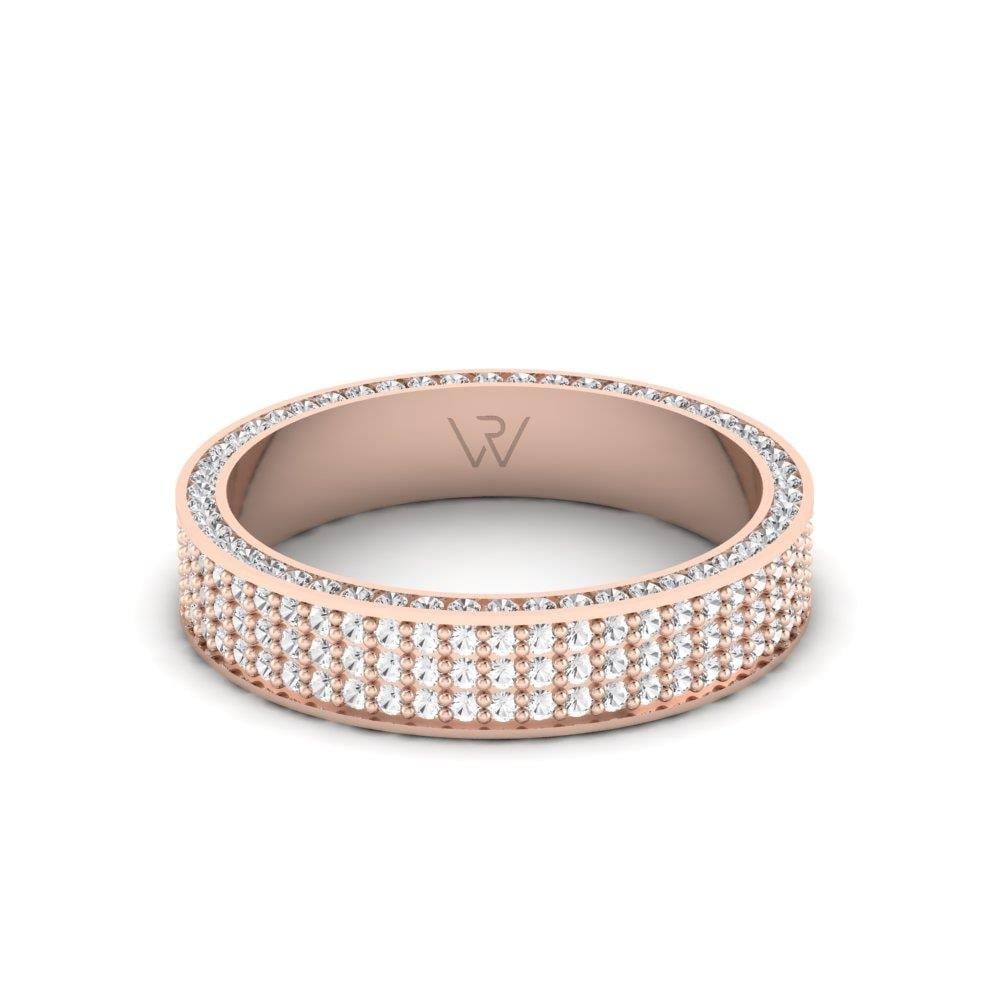 Alliances avec pierres Unifire Or Rose Oxyde de Zirconium