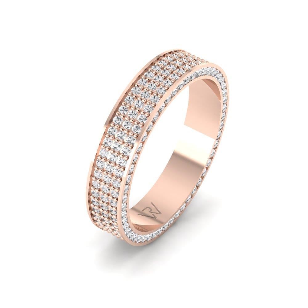 Alliances avec pierres Unifire Or Rose Oxyde de Zirconium