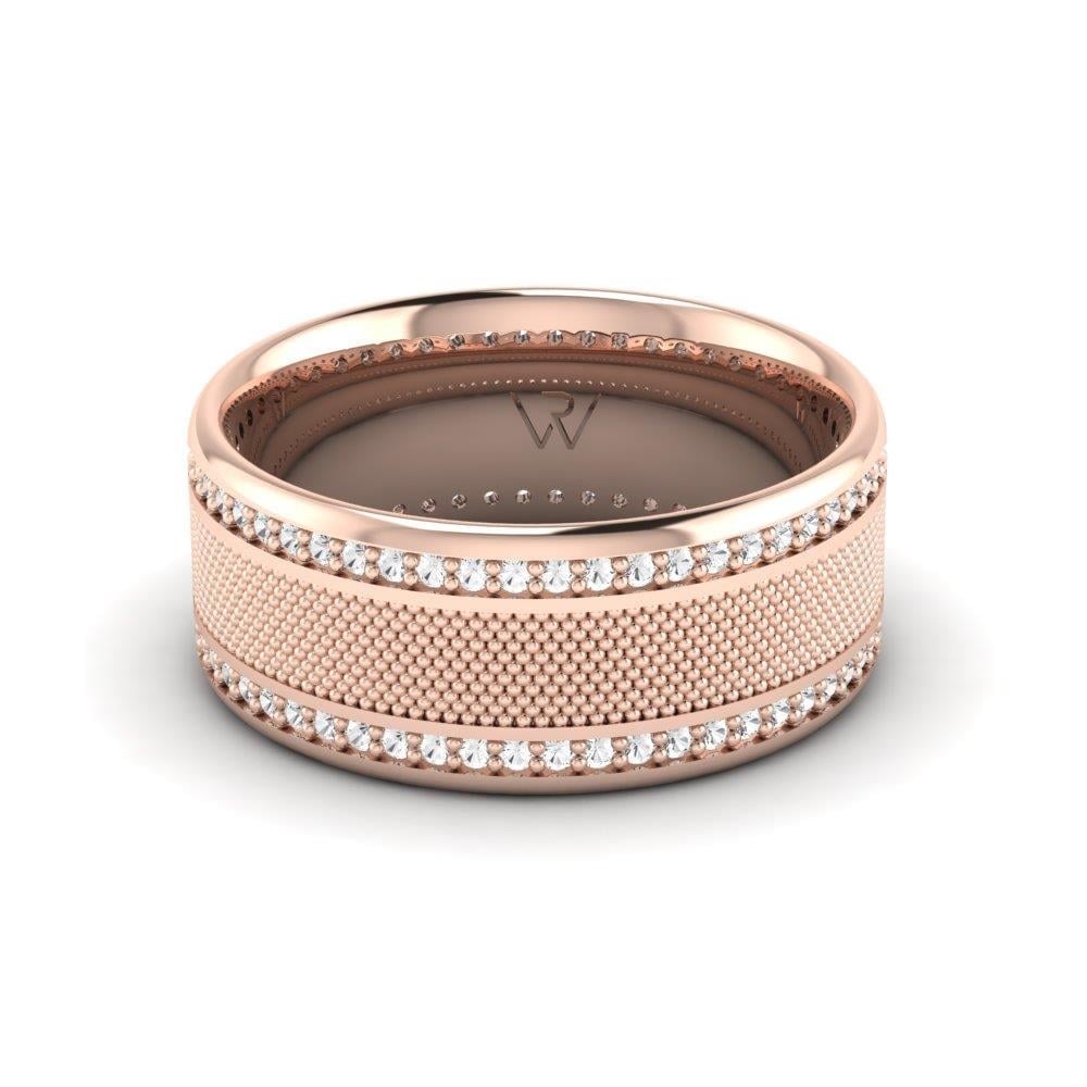 Alliances avec pierres Weddingwave Or Rose Oxyde de Zirconium