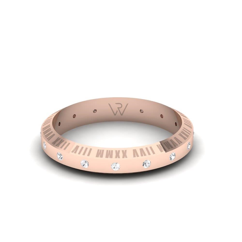 Alliances avec pierres Whisperingbloom Or Rose Oxyde de Zirconium