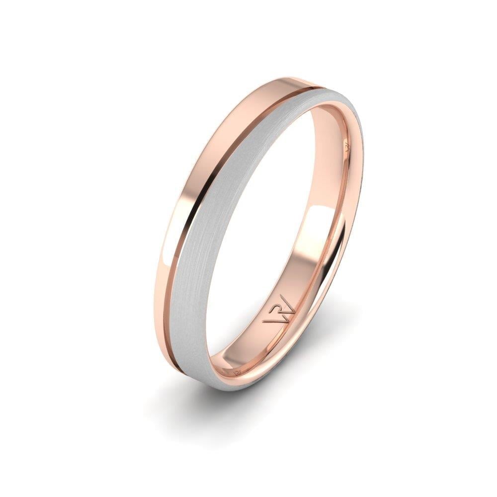 Alliances classiques homme Brillara Or Rose et Blanc