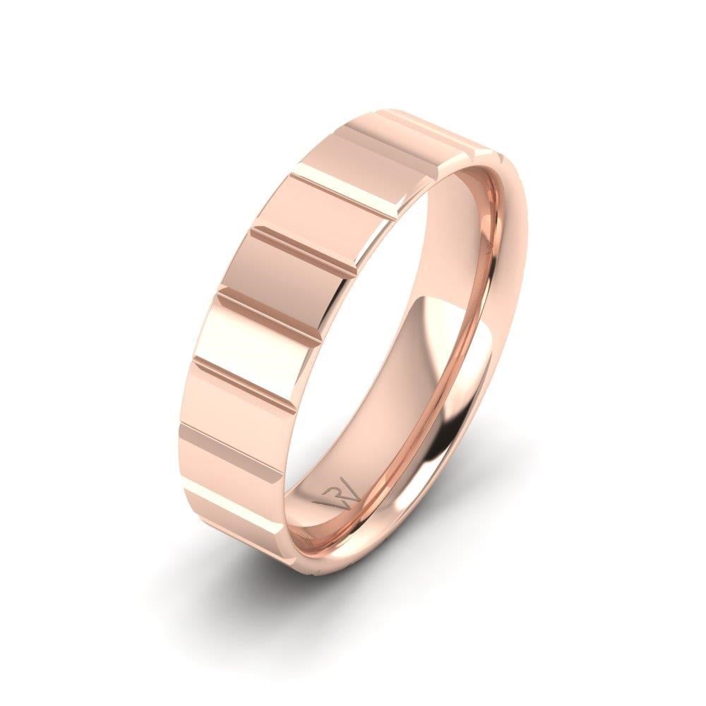 Alliances classiques homme Foudre Or Rose