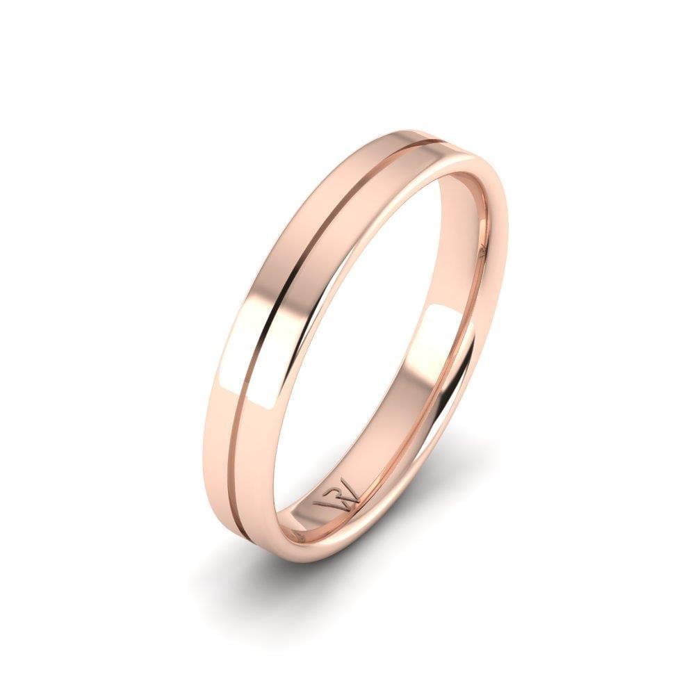 Alliances classiques homme Glowrence Or Rose