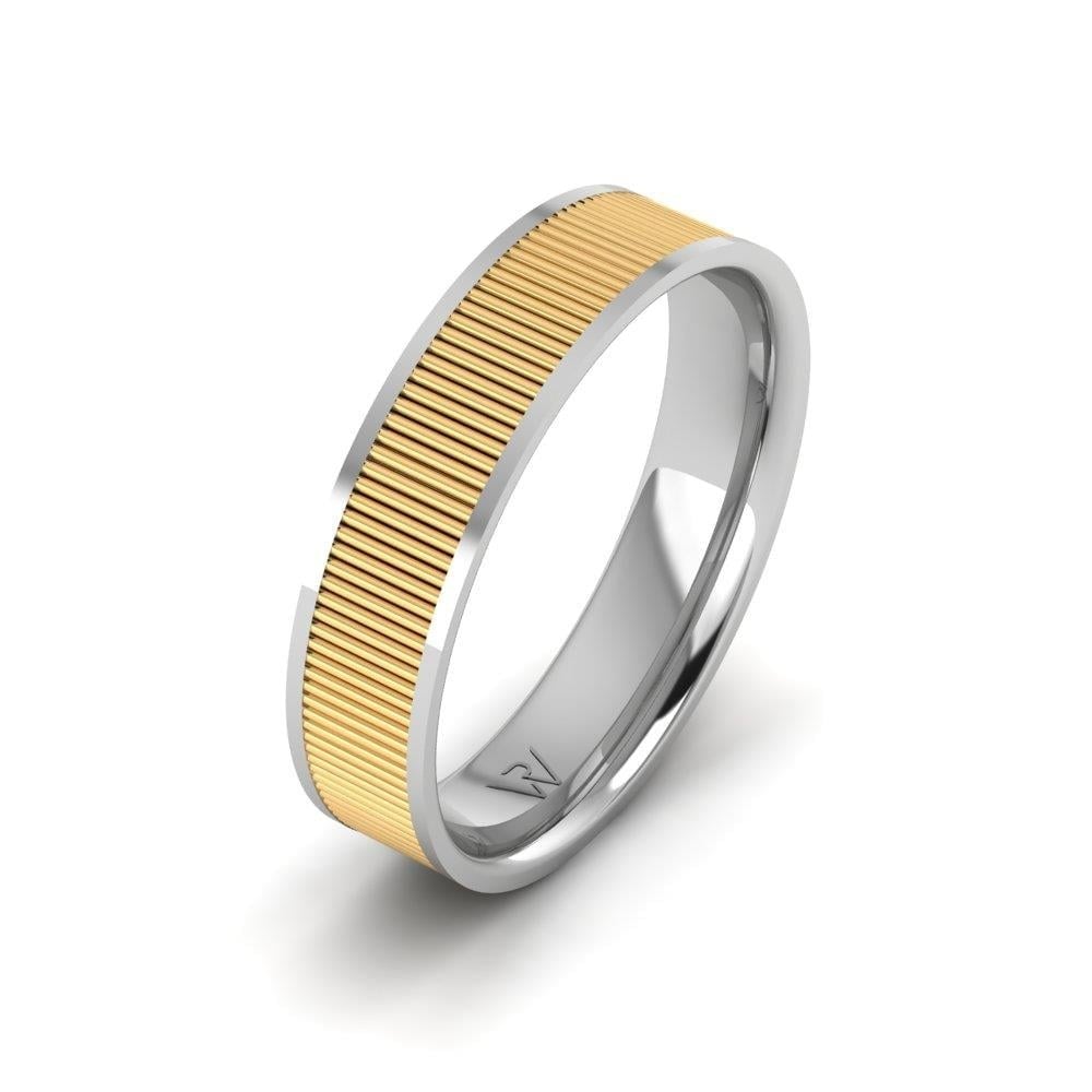Alliances classiques homme Infinifire Or Blanc et Jaune