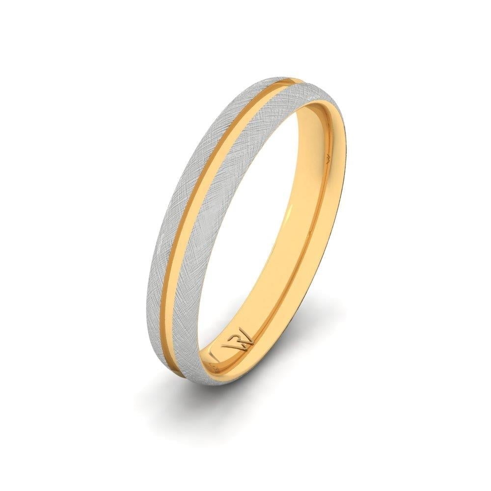 Alliances classiques homme Infiniteshine Or Jaune et Blanc