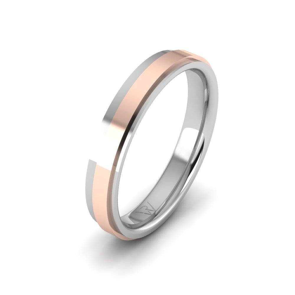 Alliances classiques homme Infinityra Or Blanc et Rose