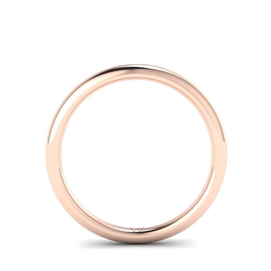 Alliances classiques homme Nymphe Argent Plaqué Or Rose