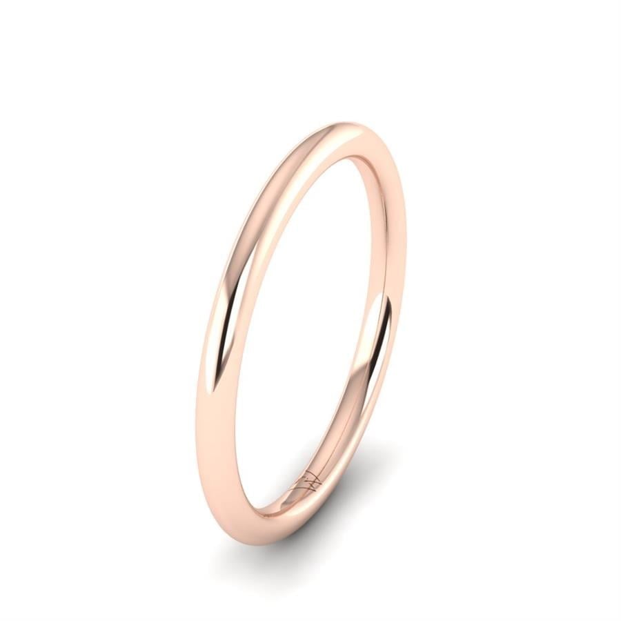 Alliances classiques homme Nymphe Argent Plaqué Or Rose