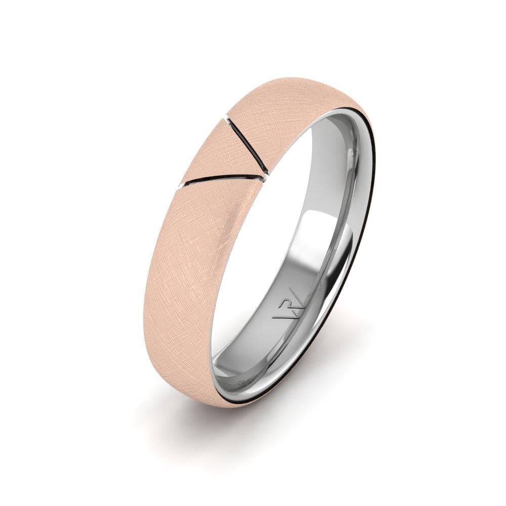 Alliances classiques homme Shineify Or Blanc et Rose