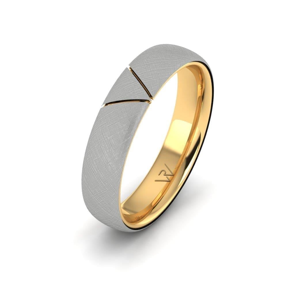 Alliances classiques homme Shineify Or Jaune et Blanc