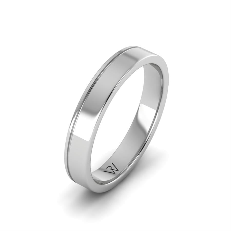Alliances classiques homme Star Or Blanc