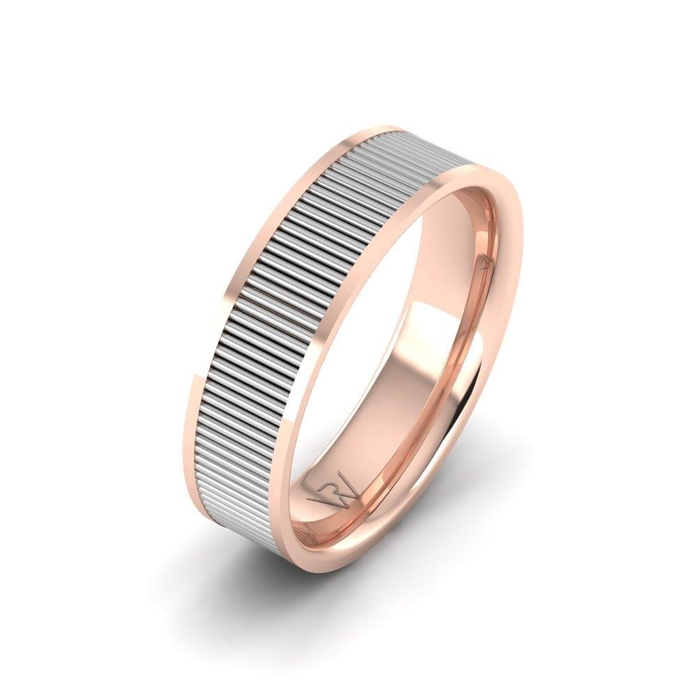Alliances classiques Infinifire Or Rose et Blanc