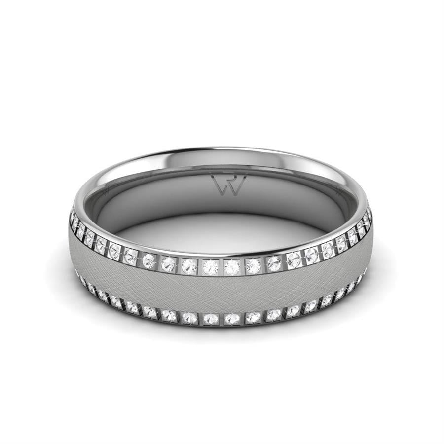 Alliances Couple en Platine Alygance Oxyde de Zirconium