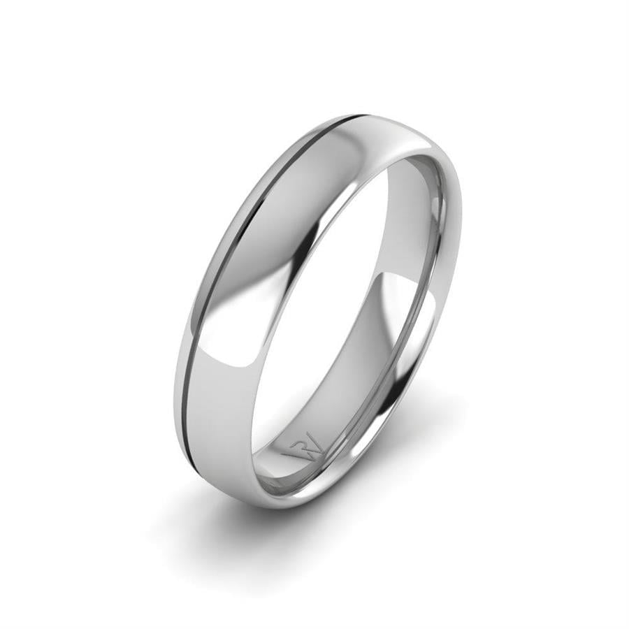 Alliances Couple en Platine EternalGlimpse Oxyde de Zirconium