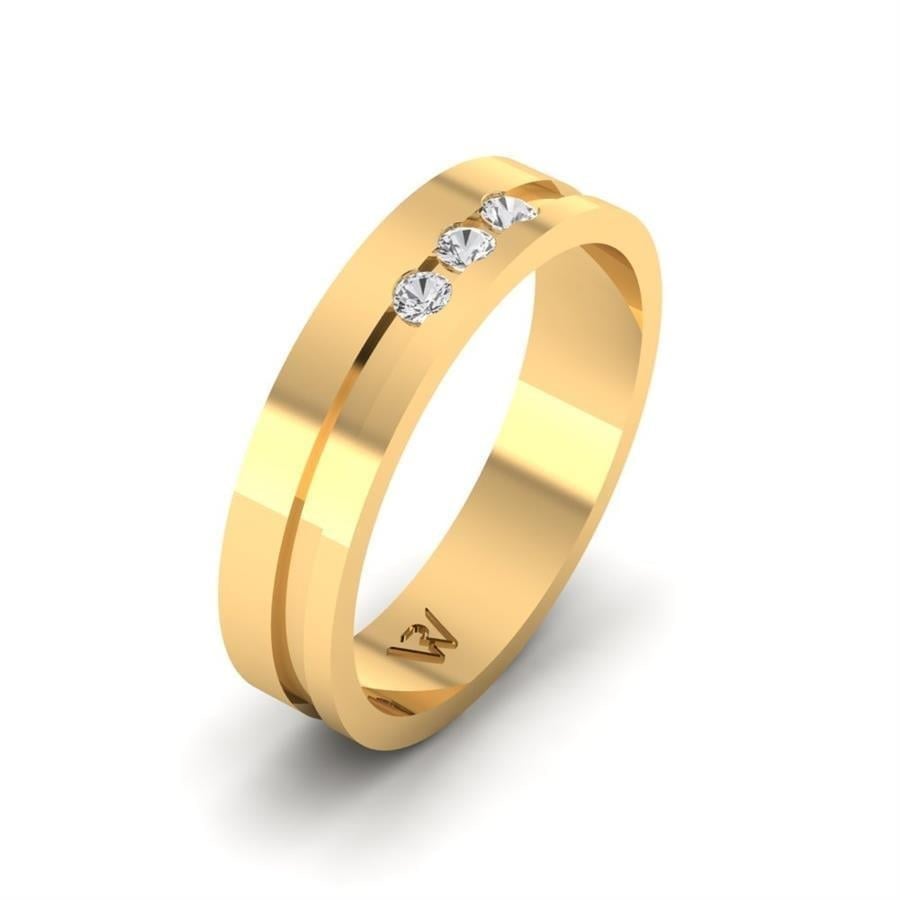 Alliances en Argent Plaqué Or jaune couple Yearn