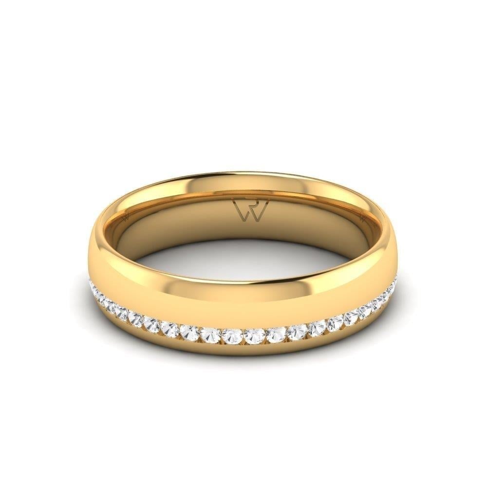 Alliances en Argent Plaqué Or jaune couple Commitmentlink Oxyde de Zirconium