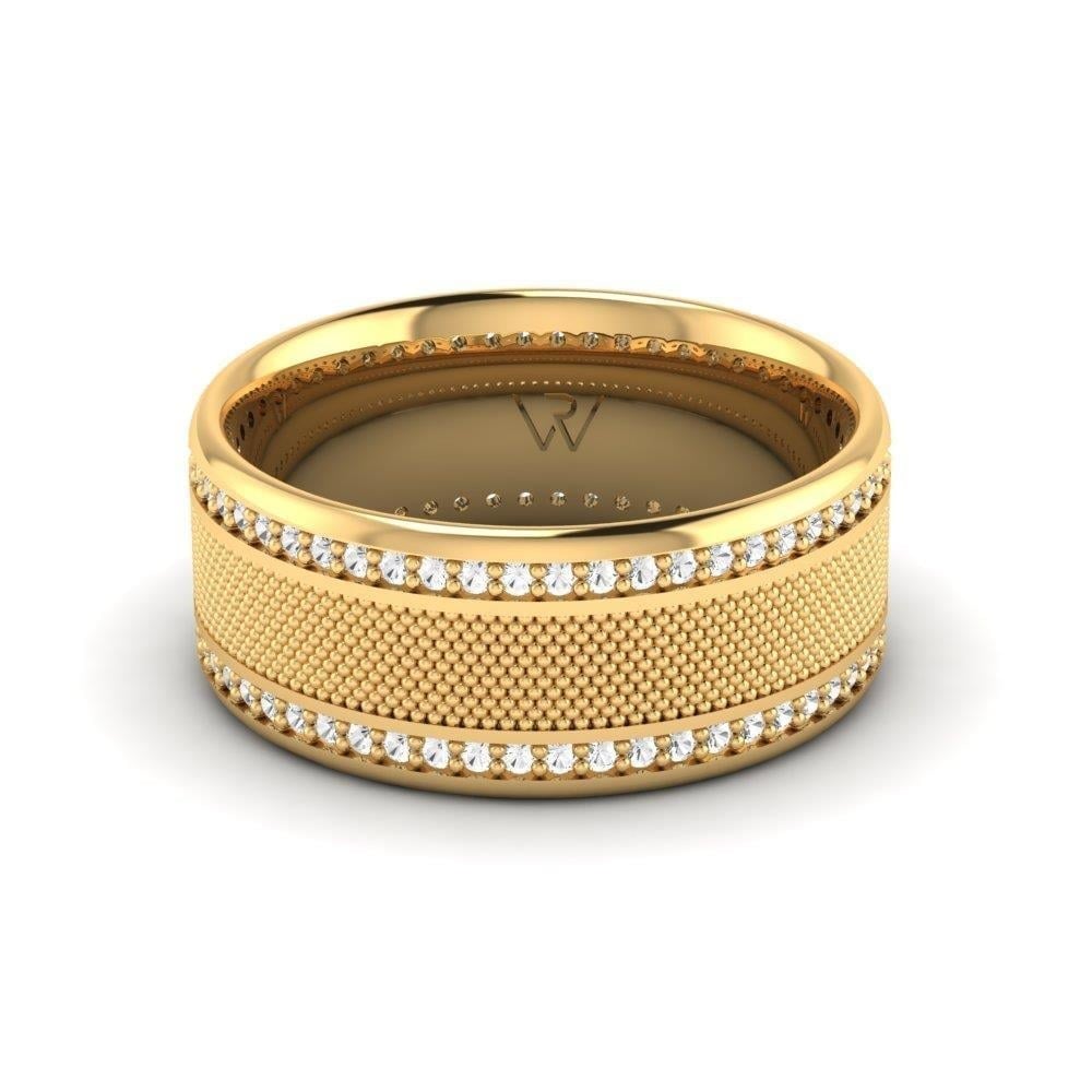Alliances en Argent Plaqué Or jaune couple Weddingwave Oxyde de Zirconium