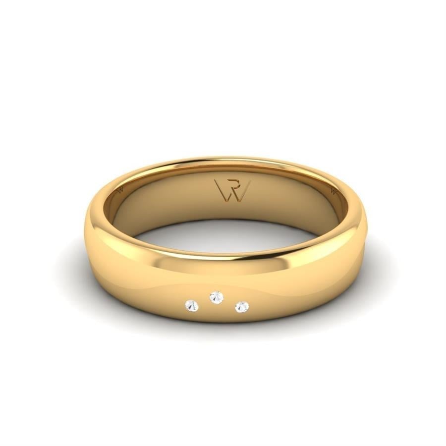 Alliances en Argent Plaqué Or jaune couple Dazzling Molly