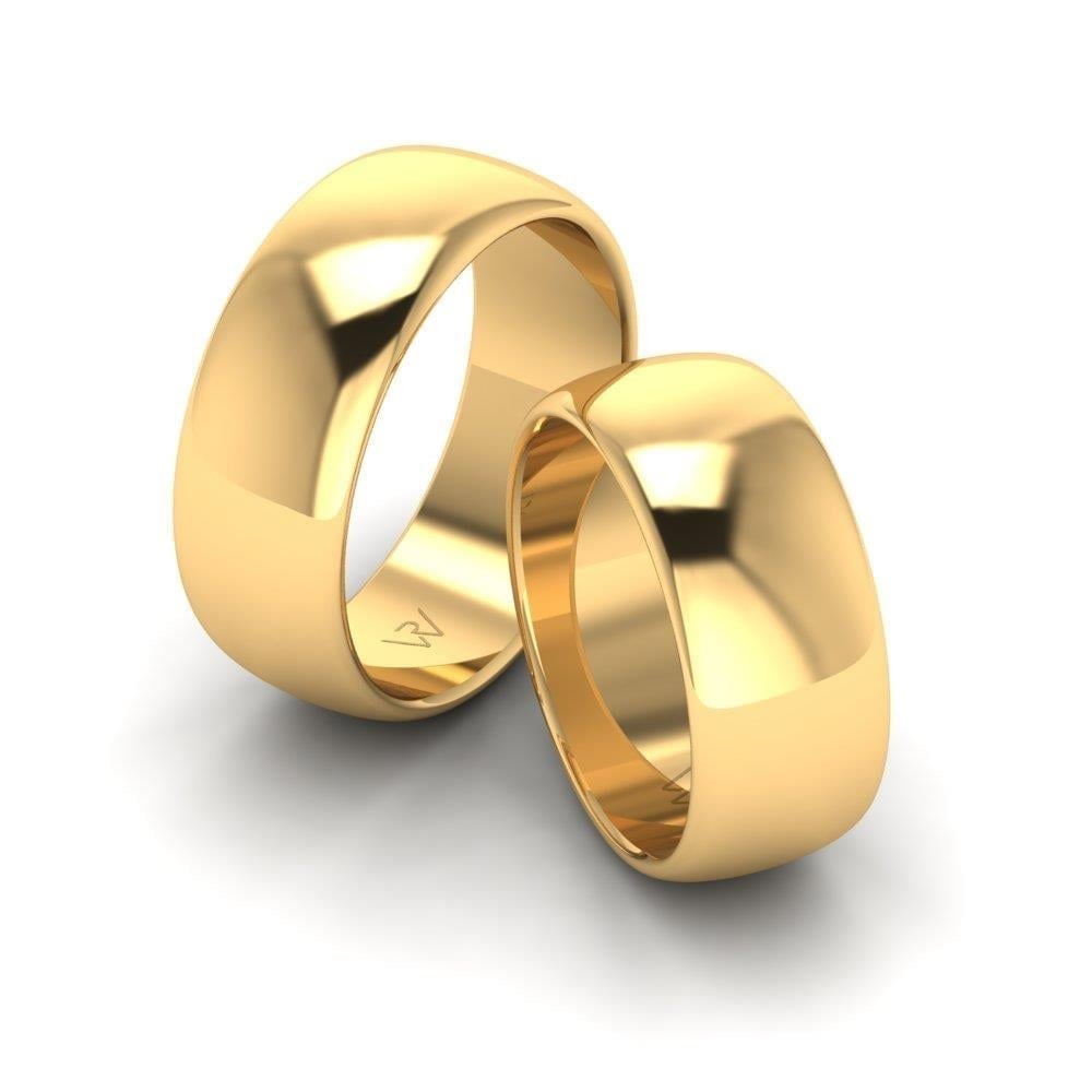 Alliances en Argent Plaqué Or jaune couple Séduction