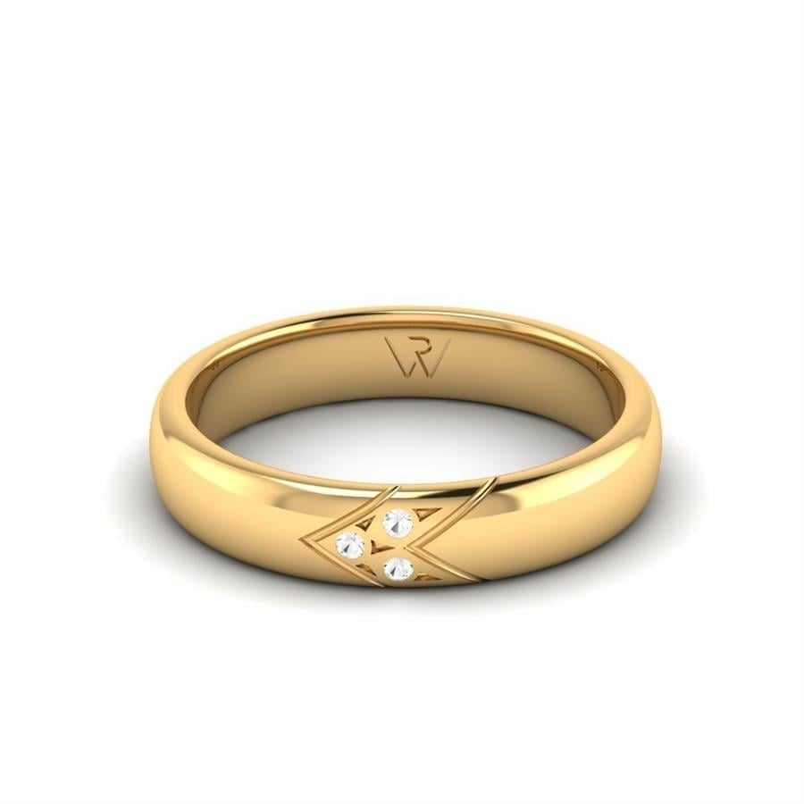 Alliances en Argent Plaqué Or jaune couple Charming Diamond