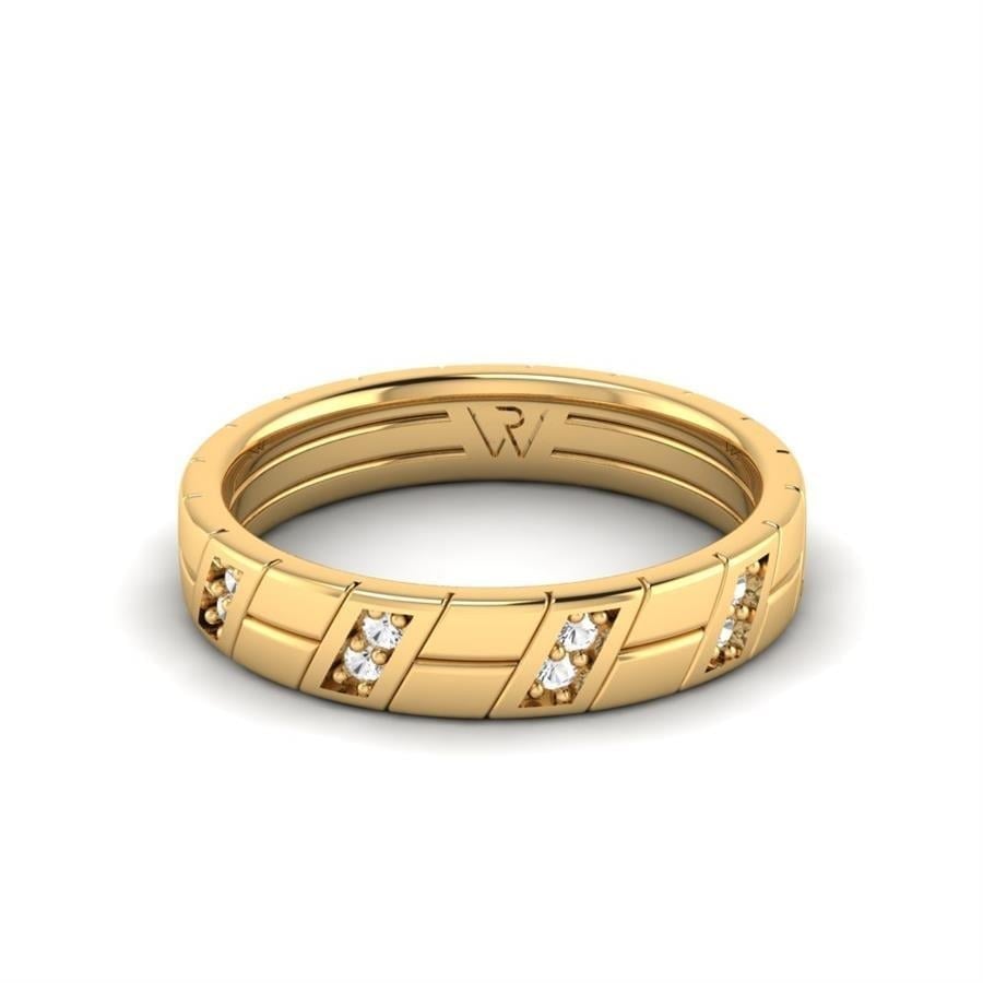 Alliances en Argent Plaqué Or jaune couple Lueur