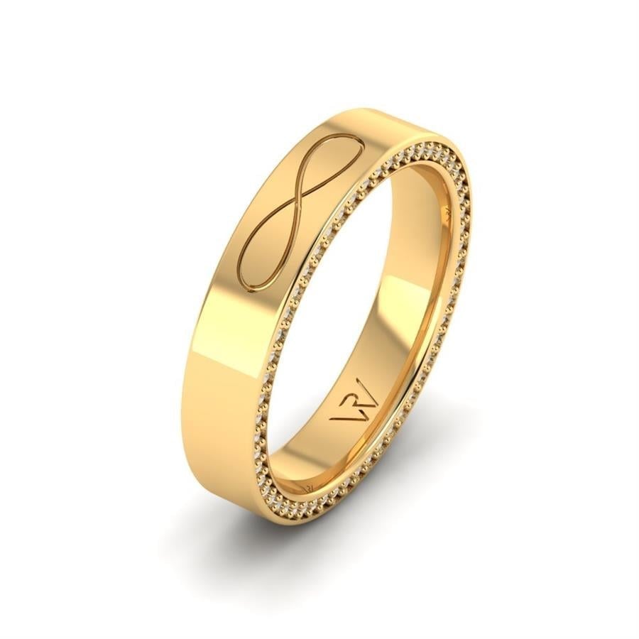 Alliances en Argent Plaqué Or jaune couple Noble Paradise