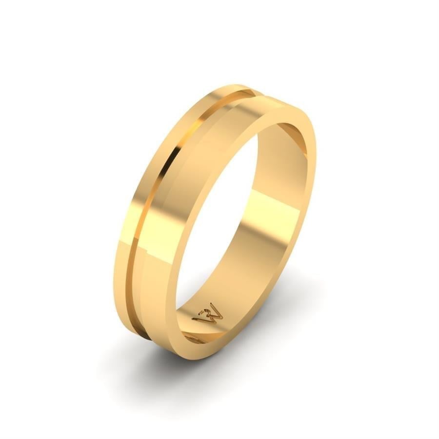 Alliances en Argent Plaqué Or jaune couple Yearn