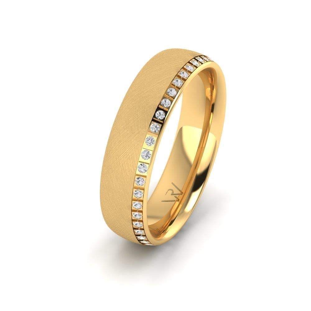 Alliances en Argent Plaqué Or jaune couple Radiance Oxyde de Zirconium