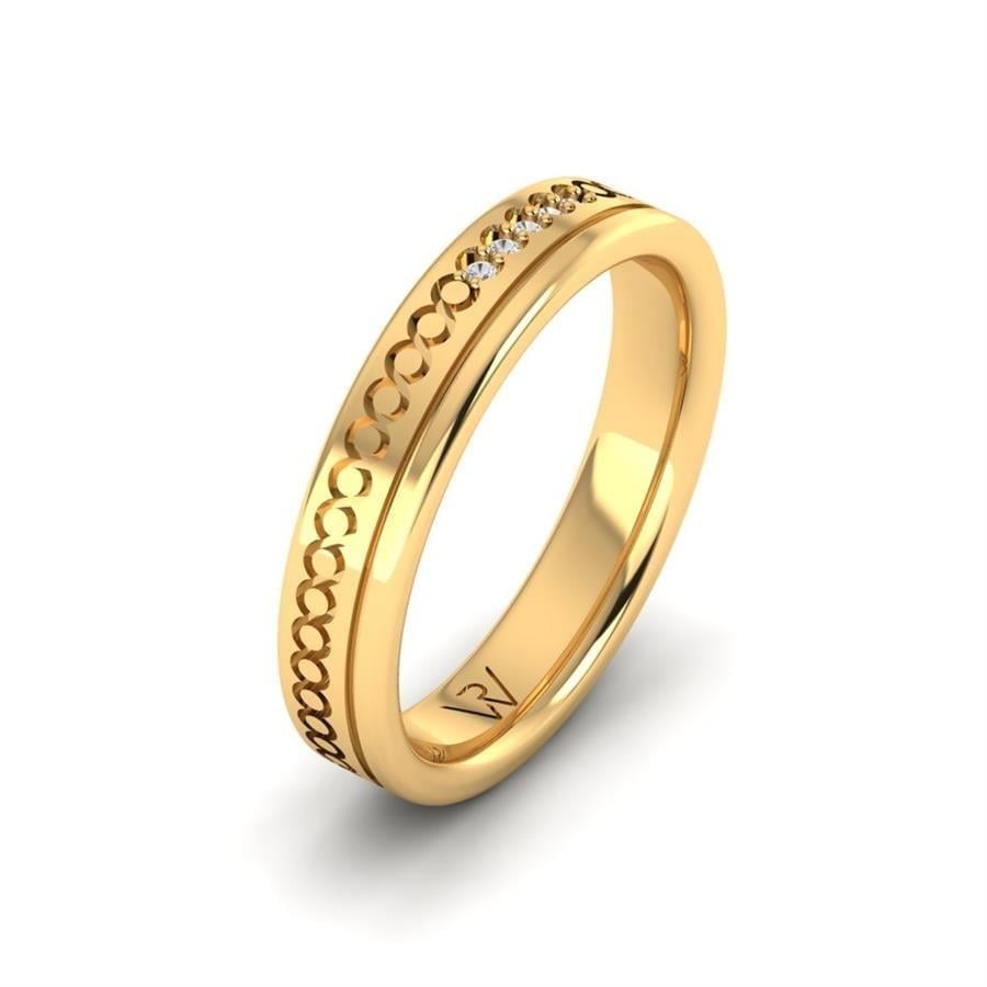 Alliances en Argent Plaqué Or jaune couple Judy